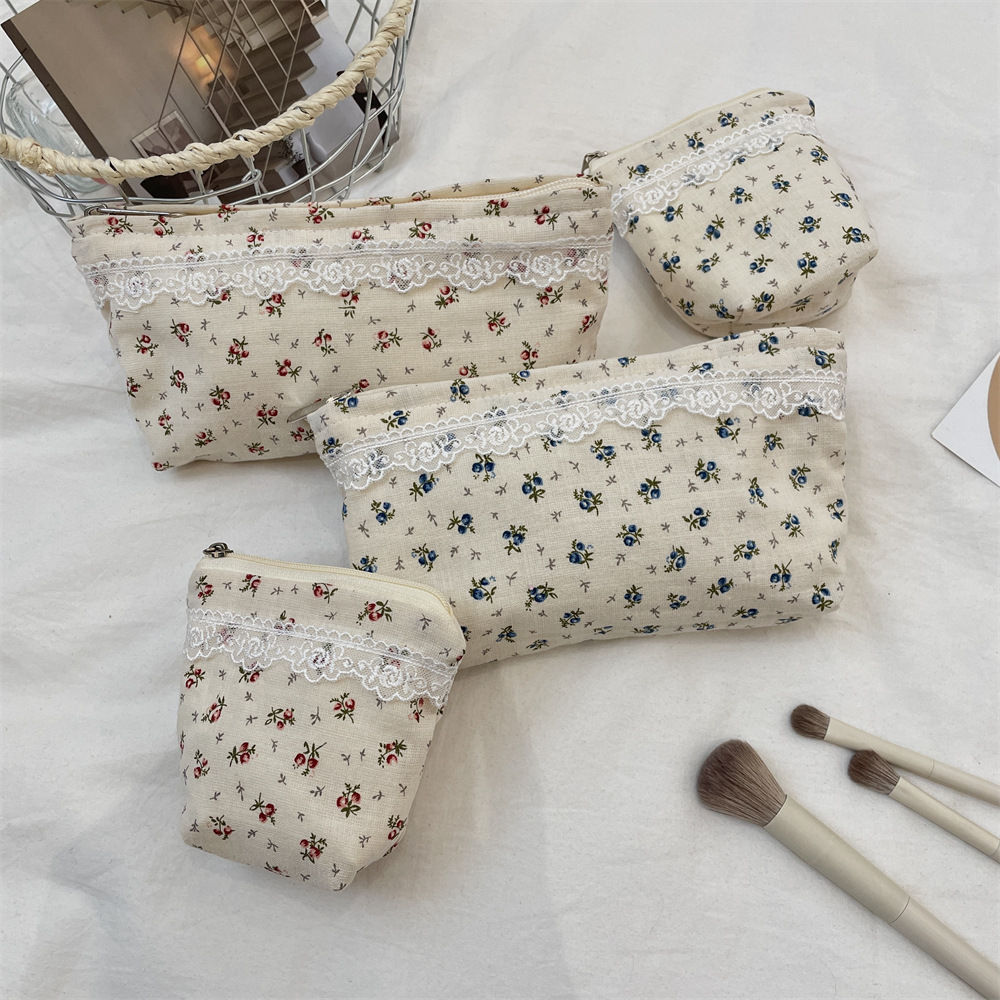 54191 High appearance level floral print large capacity storage bag, coin purse, cosmetics and lipstick storage bag, and outdoor toiletry bag full figure