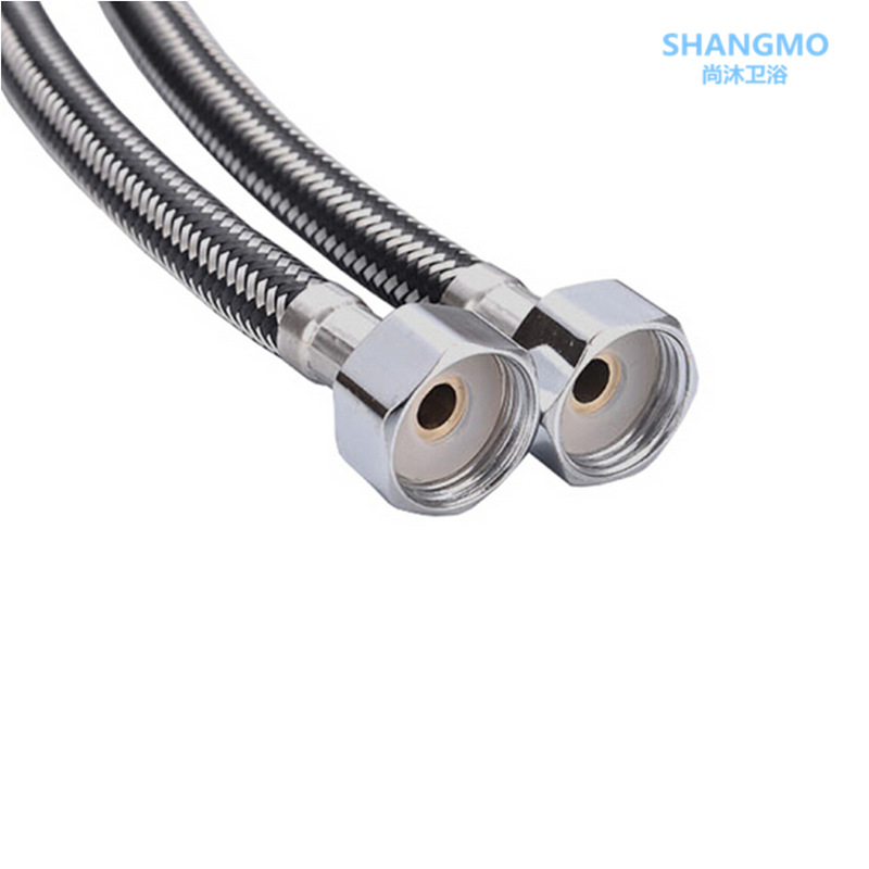 304 stainless steel wire braided flexible hose DN15 G3/8 G1/2 metal pipe pointed hose for hot and cold faucet water inlet Item Picture
