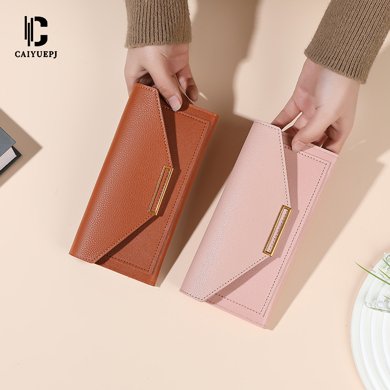 Cross-border wallet, sporty, exquisite and versatile hand-held bag Wallet, large-capacity mobile phone bag, small change in one, multi-color wallet full figure