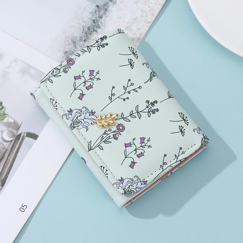 Original design 2025 Cross-border New Style Xiaoxiangfeng Women's Wallet, floral macaron color 30% off wallet for Instagram women Specification drawing