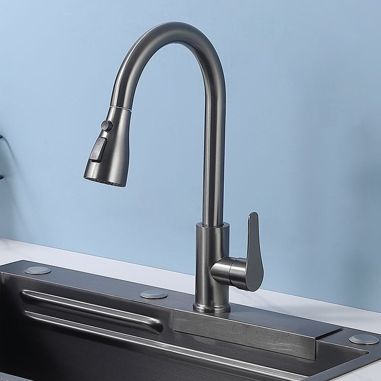 The popular "Flying Rain" waterfall faucet can be replaced with a pull-out faucet for undamaged installation. Replace the "Flying Rain" faucet with a faucet of the same size details Picture