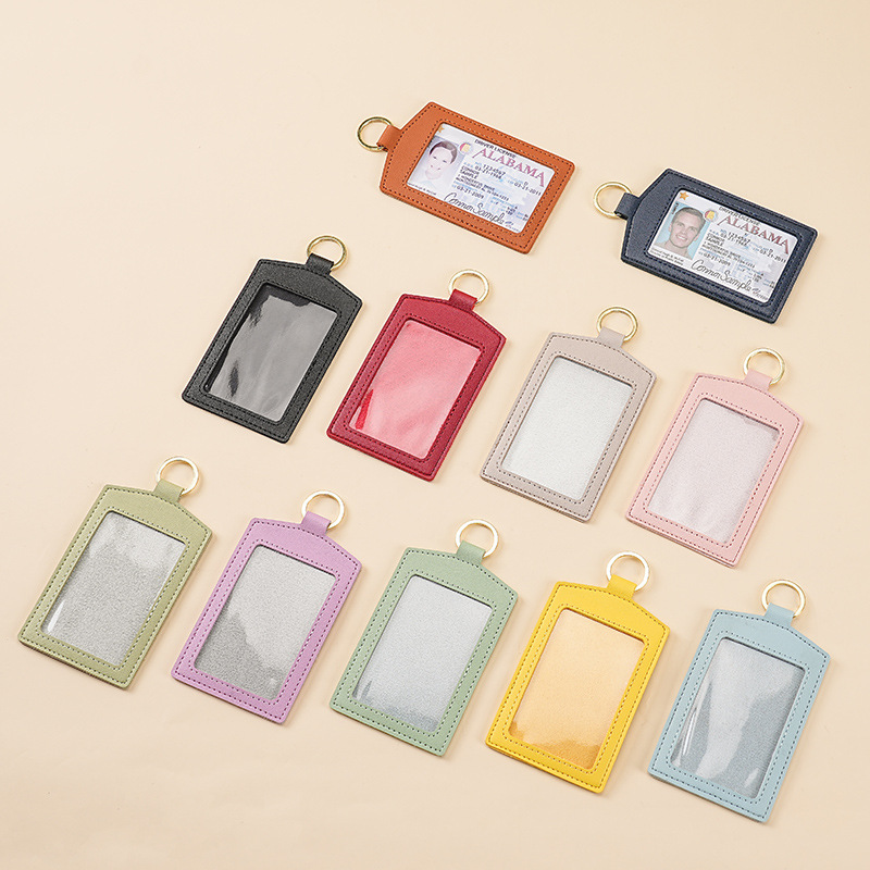 In-stock thickened PU leather boarding pass, business work ID, tag, employee access control card, name tag, LOGO card holder Application Scenario