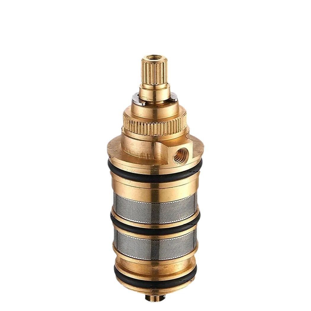 Constant-temperature shower faucet repair parts water outlet switch valve core copper quick-opening handwheel switch handle constant-temperature valve core Item Picture