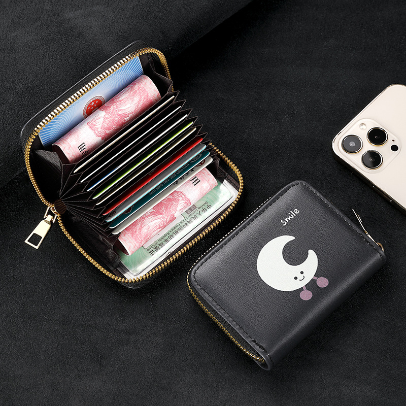 New organ card case, cartoon large-capacity card slot, anti-demagnetization coin wallet, student meal card protective case, bank card holder full figure