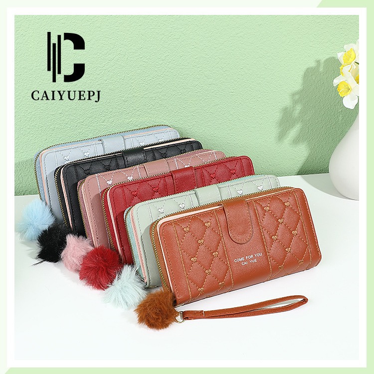 The new women's bag features a niche design with an ins style. It's a long wallet for women, a Korean-style clutch, and a multi-slot zipper bag full figure