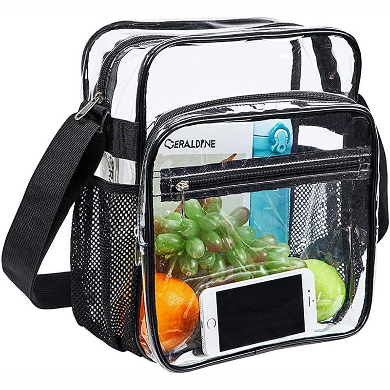Amazon's best-selling pvc stadium approved transparent crossbody bag with adjustable shoulder straps, suitable for concert sports full figure