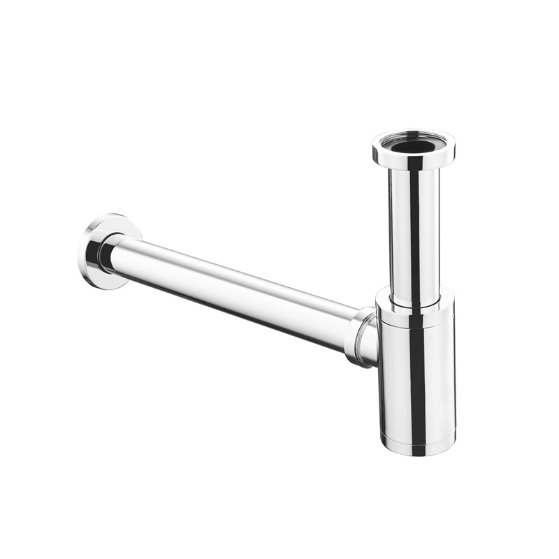 Zinc alloy washbasin built-in wall-mounted drain pipe, washbasin air barrier and odor prevention drain pipe Item Picture