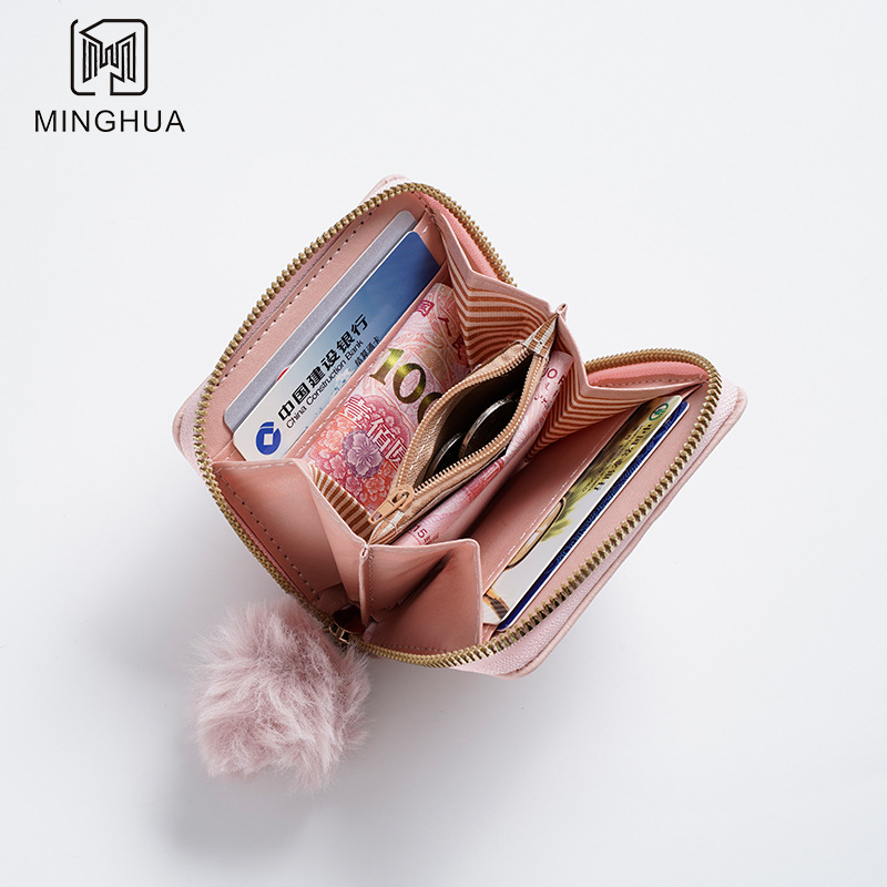 New women's wallet, short and simple card wallet, Spring Wallet, cross-border pattern zipper coin purse wholesale Application Scenario