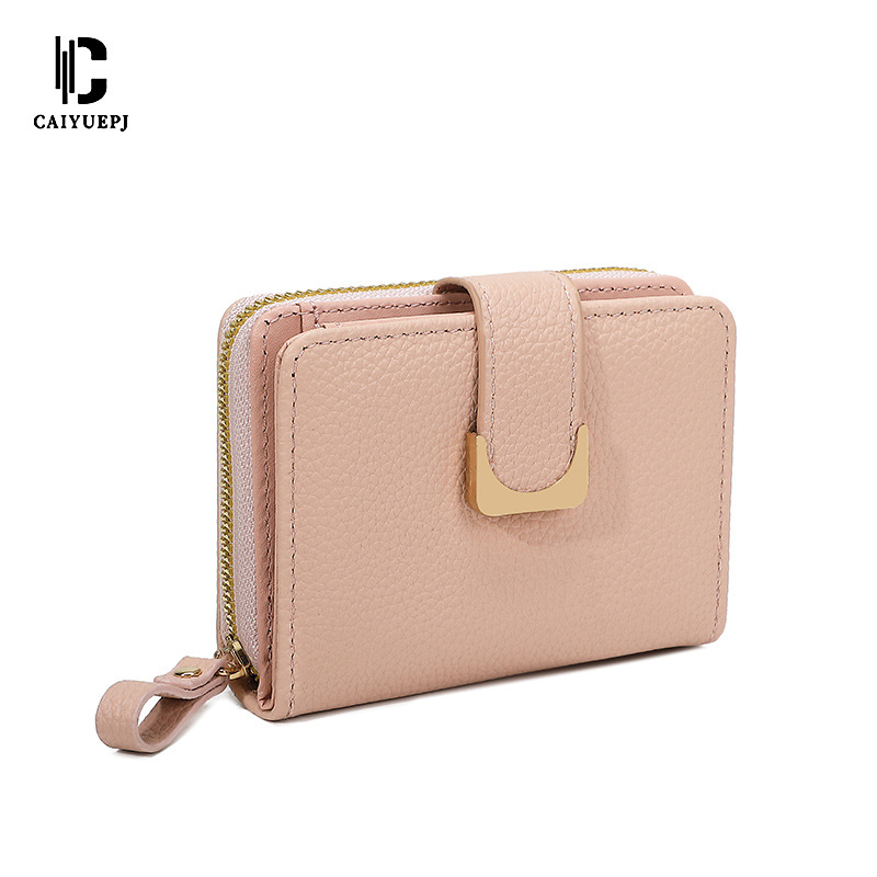 Cross-border short women's wallet, clasp coin purse, fashionable women's clutch, Wallet, multi-slot card case, zipper case Item Picture