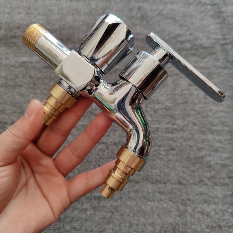 Brass quick-opening valve core, 4-inch single-cooling washing machine faucet, fully automatic joint faucet, mop faucet, pool faucet full figure