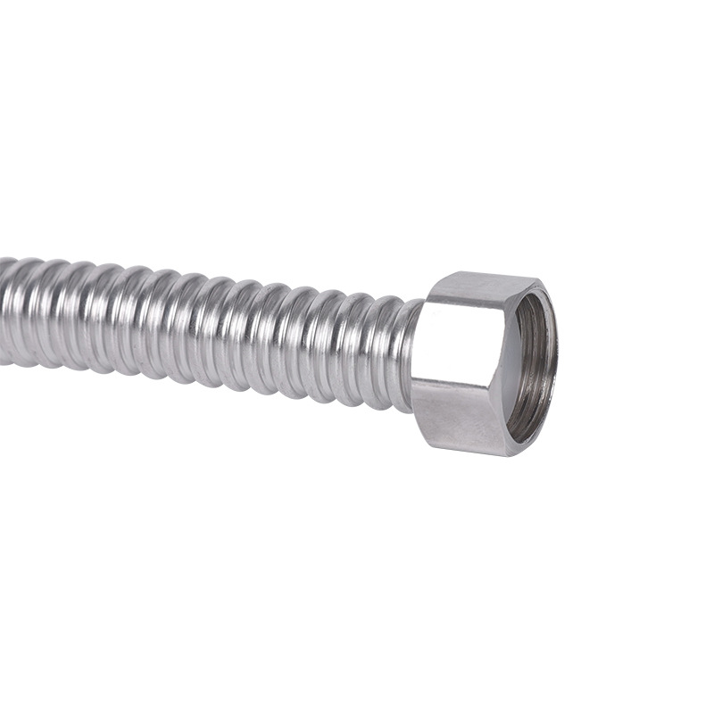 Wholesale 304 stainless steel corrugated pipe 4-inch screw mouth metal hose for cold and hot water inlet and outlet pipes of household water heaters and toilets Application Scenario