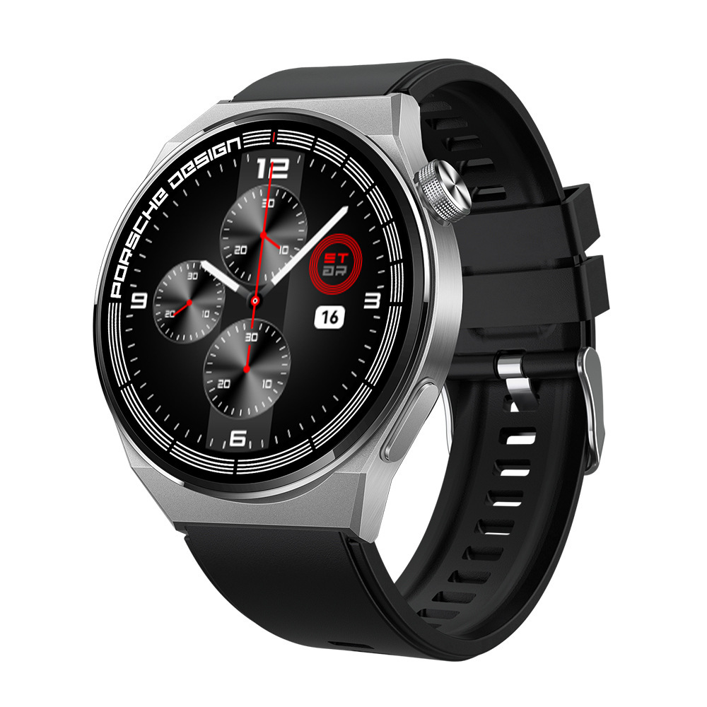 The Huaqiangbei round-screen GT8 Porsche Sports Smartwatch is equipped with wireless charging and NFC Bluetooth call information push Application Scenario