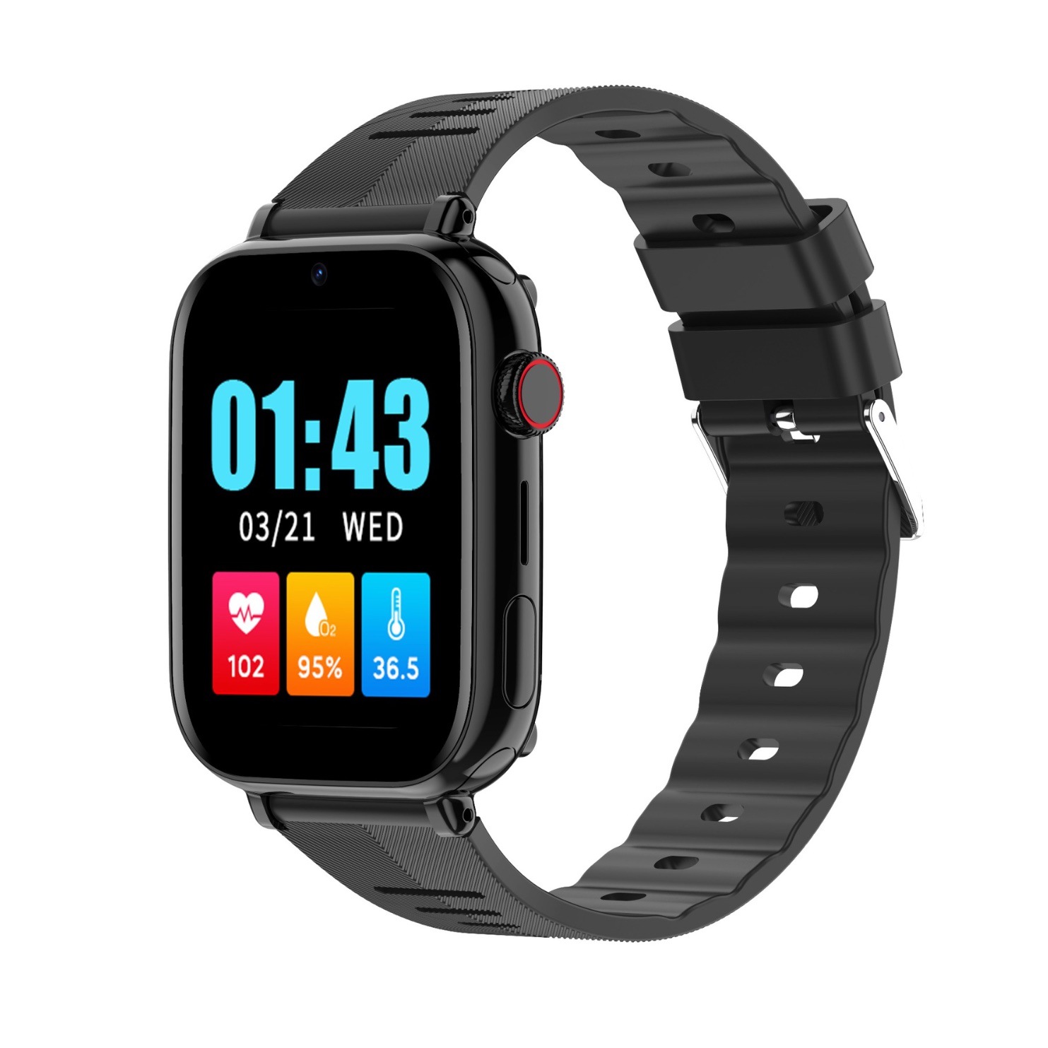 Cross-border large-screen 4G smart bracelet for the elderly, GPS positioning, heart rate, blood pressure and body measurement, multi-functional Item Picture