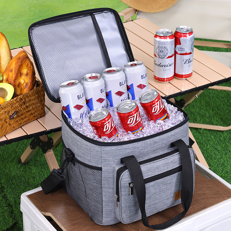 Spring outing team-building refrigerated insulated box, vehicle-mounted insulated bag, outdoor ice pack, portable takeout box, large-capacity lunch box bag Specification drawing