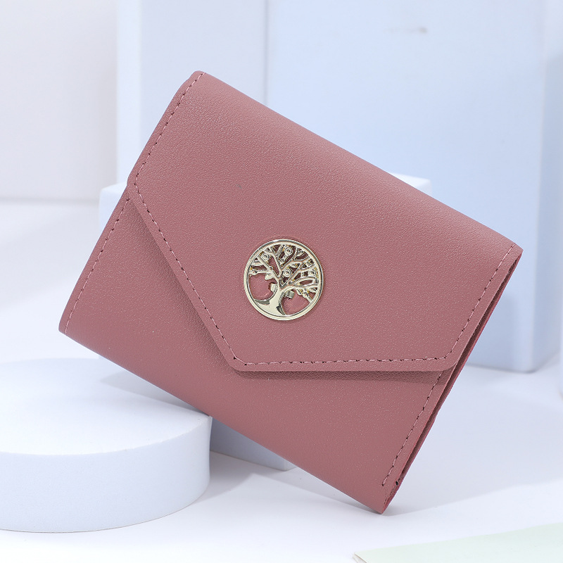 New style wallet, short and fashionable Korean hand-held bag for female junior high school students, solid color, versatile wallet wholesale, creative Application Scenario