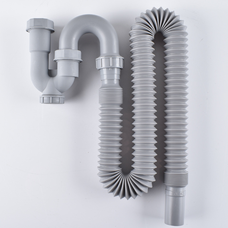 Factory direct supply of U-shaped telescopic extended washbasin, washbasin drainpipe, bathroom washbasin, anti-odor drainage hose full figure