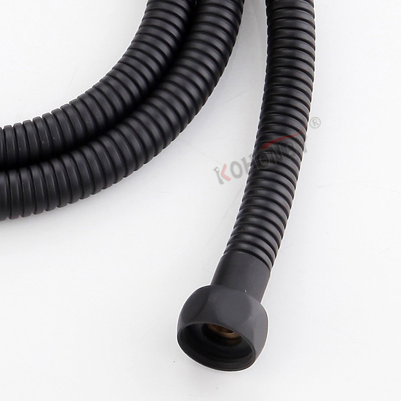 Factory direct supply of 1.5-meter 304 stainless steel black shower head hose Specification drawing