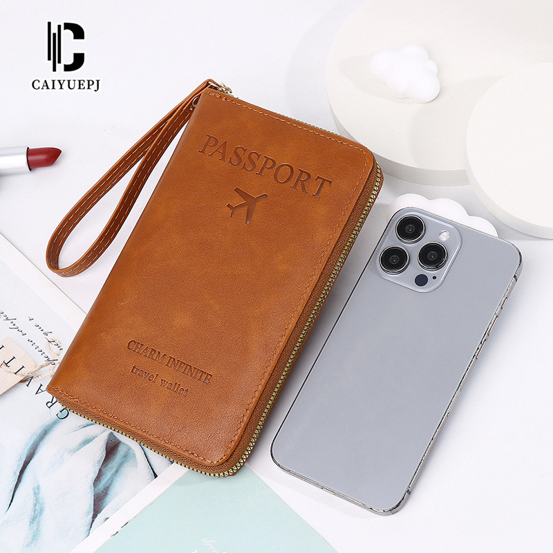 New passport bag, air ticket storage, document bag, zipper, long wallet, multi-functional travel passport holder for both men and women Application Scenario