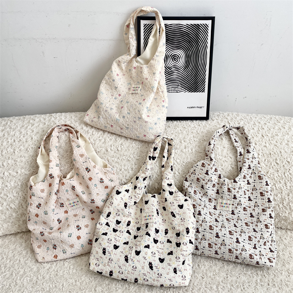 5451 [Copyrighted Edition] Embossed vest Bag, Large capacity single-shoulder handbag, daily casual, student print for girls Specification drawing