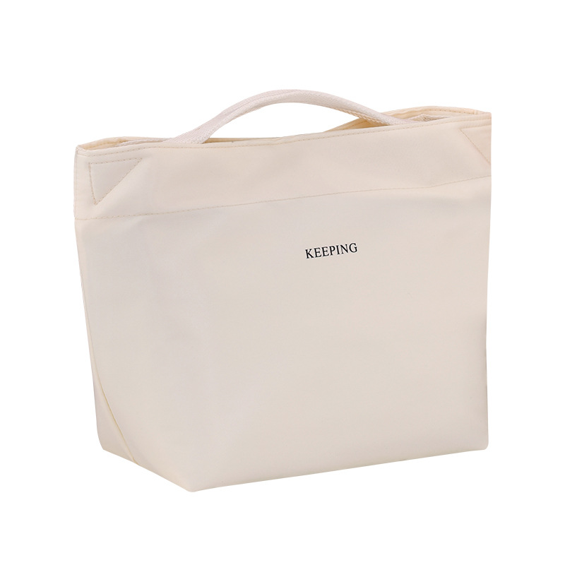 Simple zipper lunch box bag, handbag, thickened aluminum foil, office and student bento bag, lunch bag, insulated packaging, rice bag Item Picture