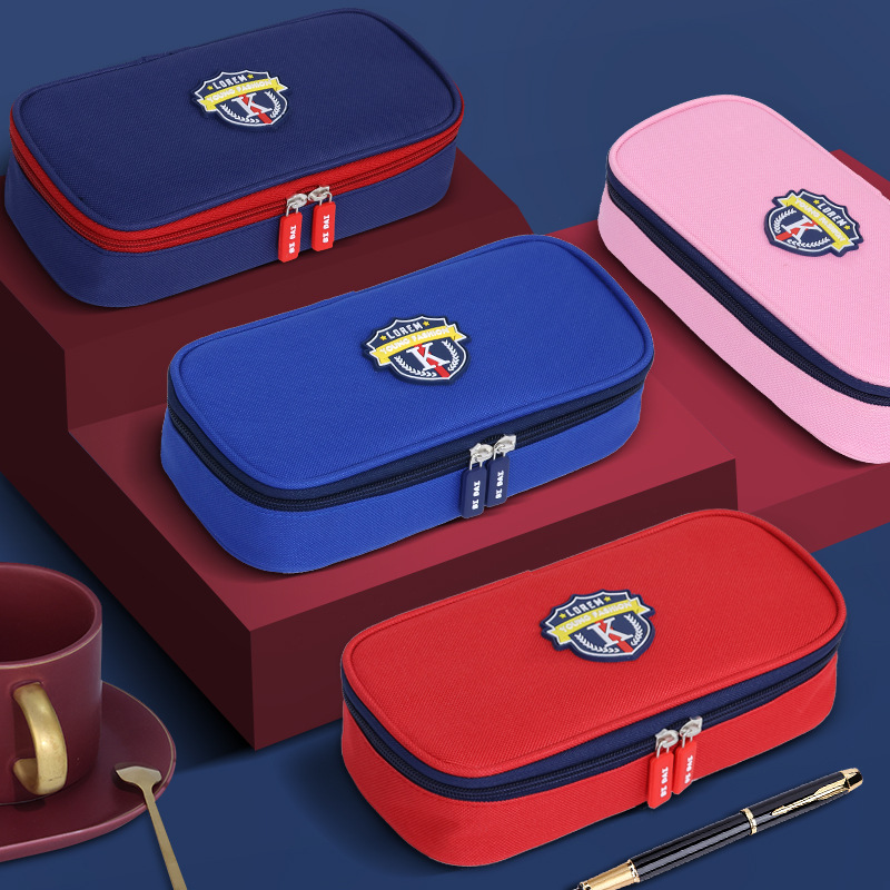 Large-capacity, multi-layer, high-appearance-level British-style pen case, primary school, junior high school and children's stationery box, pencil case storage bag full figure