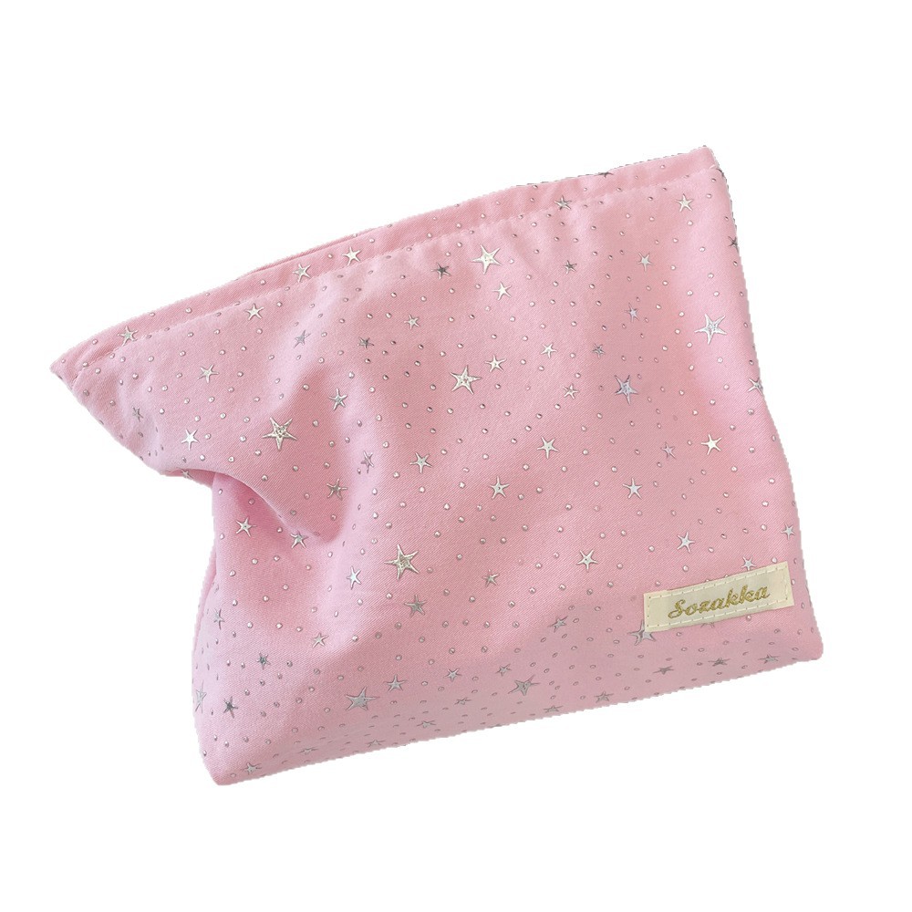 5621 Star Sequin Makeup Bag, large capacity storage bag, travel care products, bag opening red storage Item Picture