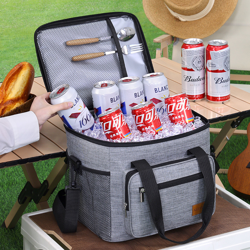 Amazon Warm food insulated bag, large-capacity car ice pack, waterproof thickened lunch box pack, outdoor picnic pack details Picture