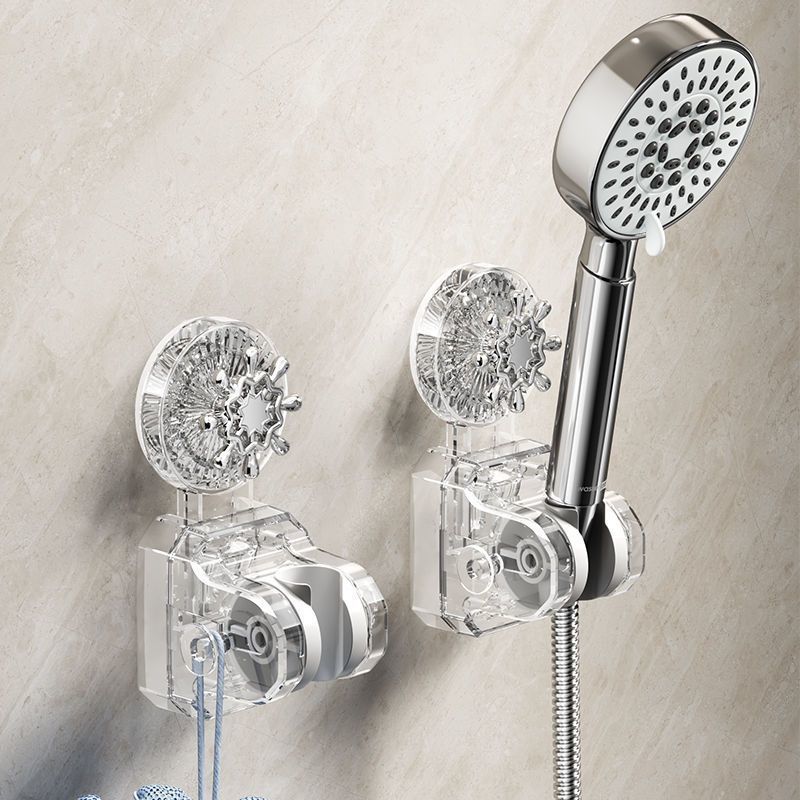 Self-adhesive adjustable suction cup shower head stand, universal bathroom, no need for drilling, wall-mounted shower head bracket full figure