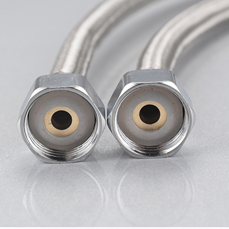 Stainless steel single-ended pointed cold and hot water braided water inlet hose can be processed and produced by a professional manufacturer in stock Specification drawing