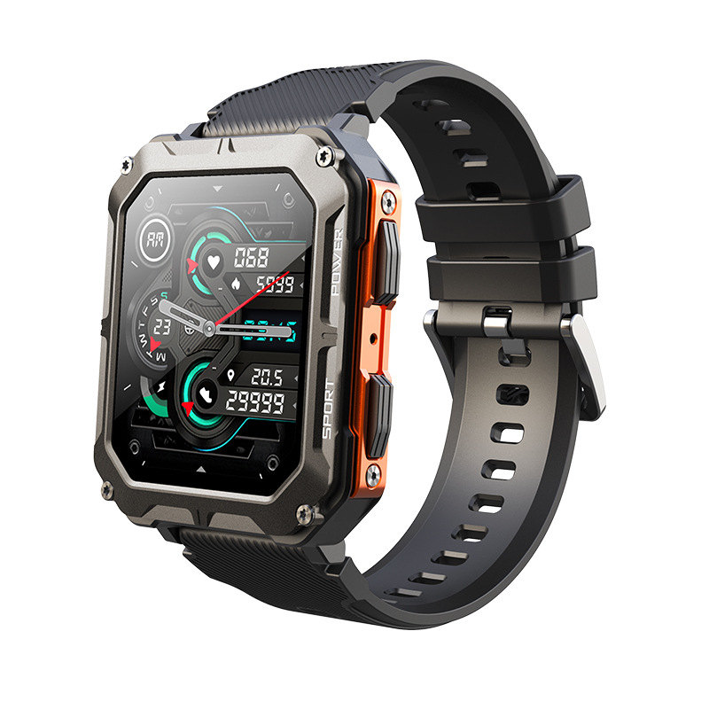 C20pro Bluetooth Call Smartwatch, outdoor three-proof sports, waterproof, step-counting multi-sports smartwatch full figure