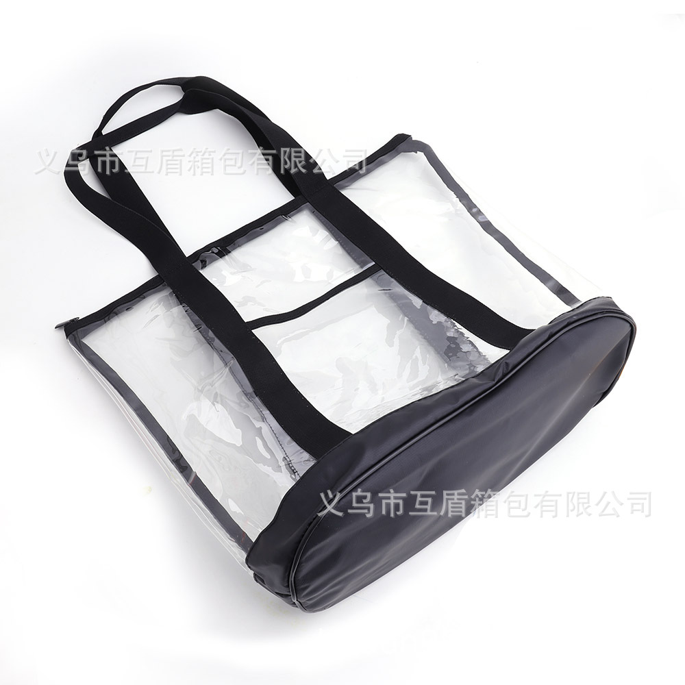 New PVC hand-held beach bag, outdoor storage bag, outdoor camping clothing, dust-proof single-shoulder bag, seaside storage bag Item Picture