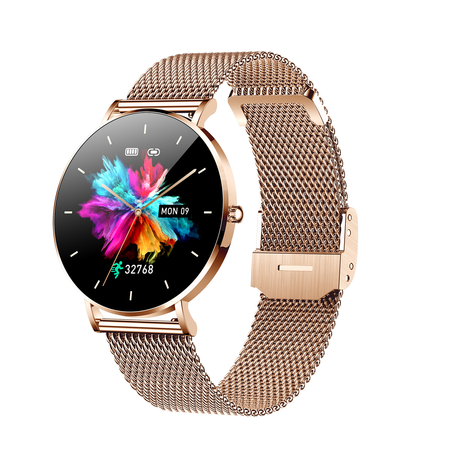 The new cross-border T8 smartwatch features a 1.32AMOLED high-definition constantly lit screen, which reminds women of their menstrual period, blood pressure and blood oxygen levels details Picture