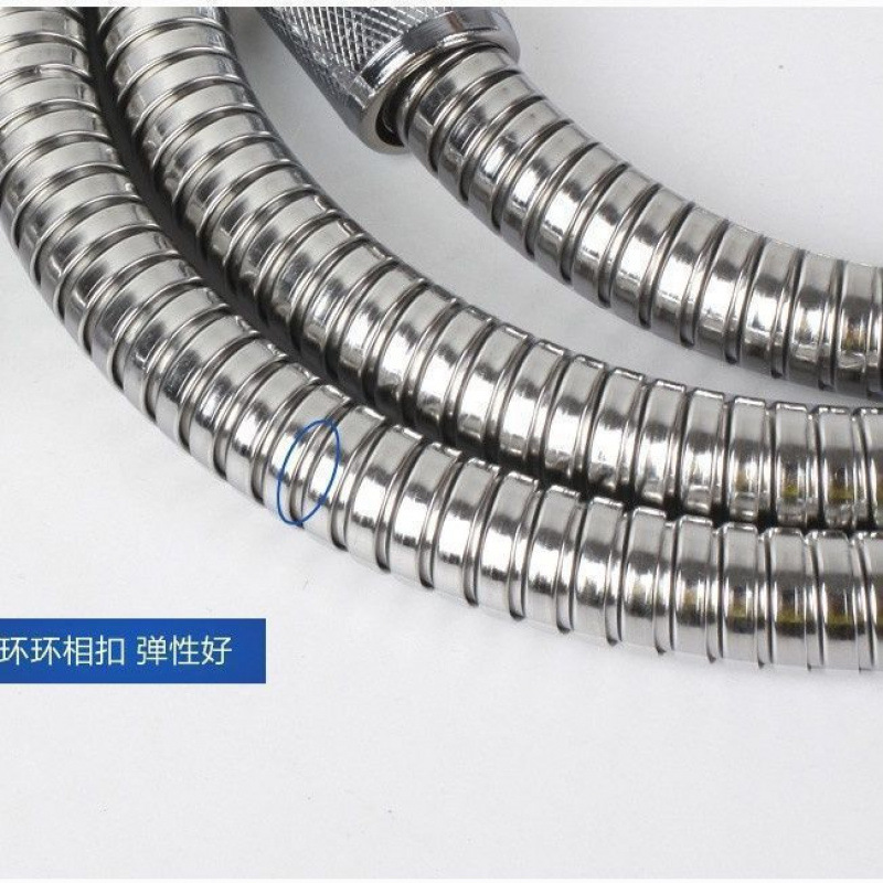 Hose, water pipe, stainless steel shower head, cold and hot extended universal water heater, shower braided household corrugated pipe details Picture