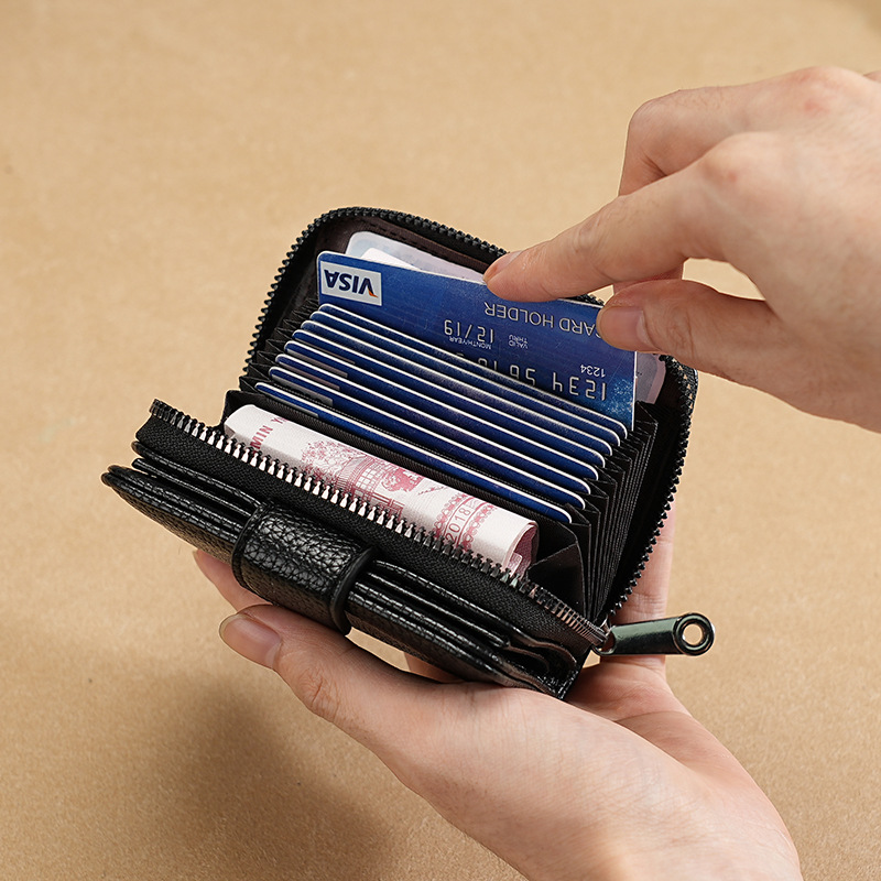 Wholesale of cross-border men's organ card case, multi-slot fashionable coin purse, multi-functional wallet credit card holder Specification drawing