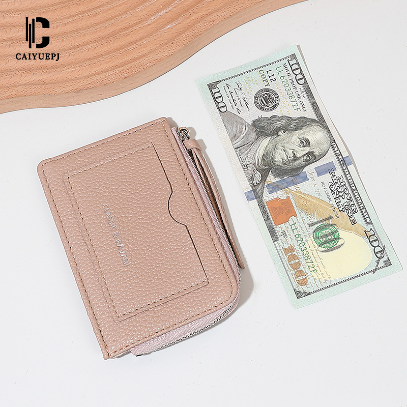2025 Fashion Cross-border Coin Wallet with multiple Slots, ultra-thin card bag, coin pocket, ins zipper small wallet for women details Picture