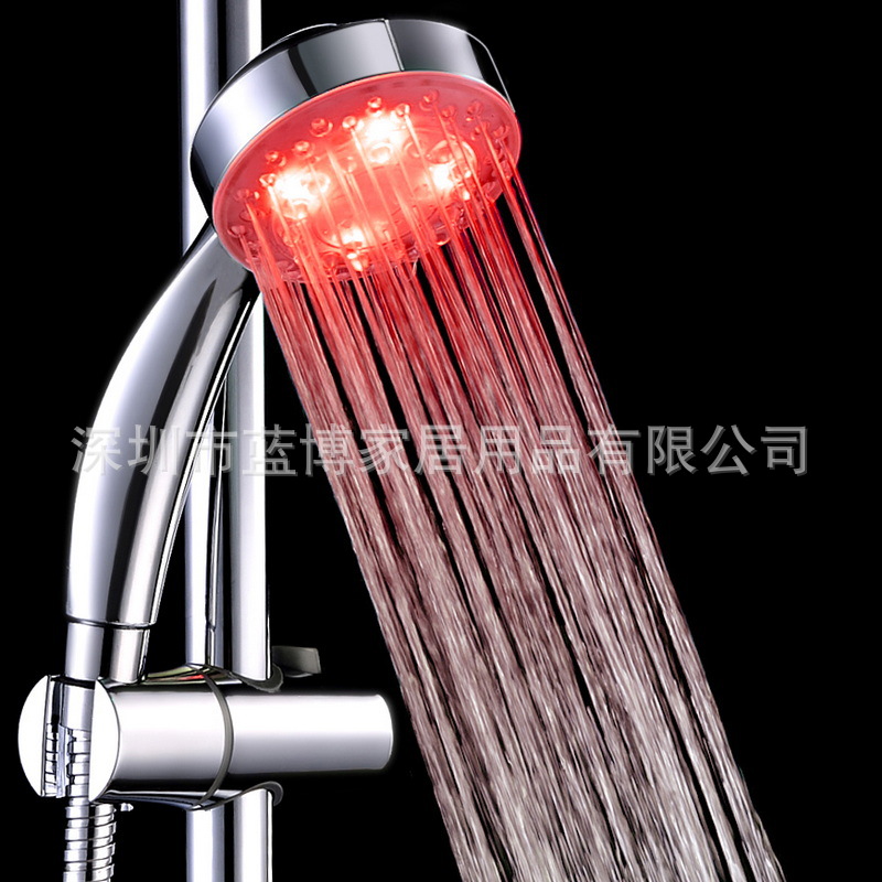 Showerhead LED, temperature-sensing three-color/seven-color changing showerhead, water-saving showerhead 8008-A25 details Picture