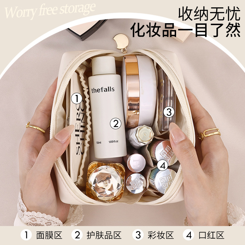 Hand-held small-sized storage bag, portable touch-up bag, red envelope, PU makeup bag, high appearance level cosmetics makeup bag wholesale Application Scenario