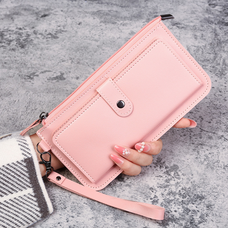 Factory direct sales of new women's long, multi-functional zipper, multi-latch, hand-held buckle zipper, student wallet details Picture
