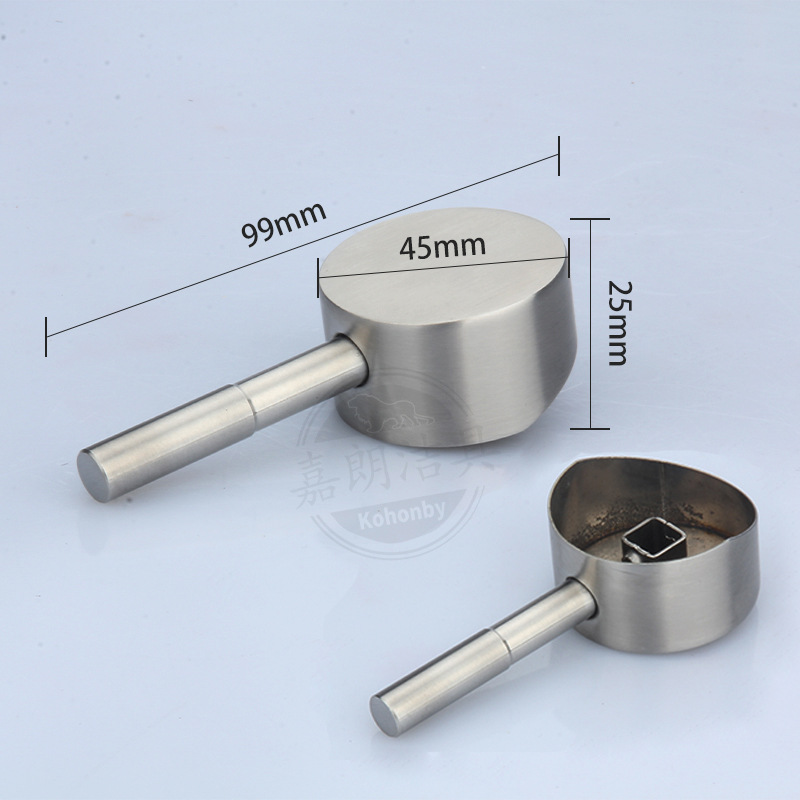 304 stainless steel faucet handle, bathroom faucet accessories, 35-core and 40-core handles, stainless steel handles Application Scenario