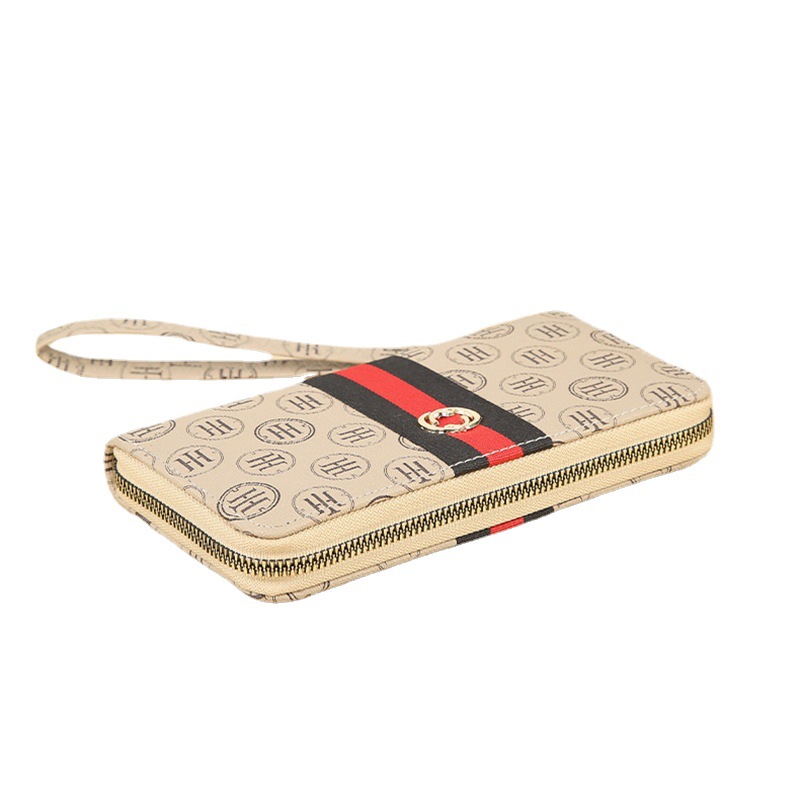 High-end brand wallet, long, fashionable and elegant, large-capacity women's zipper clutch, multi-functional mobile phone case Item Picture