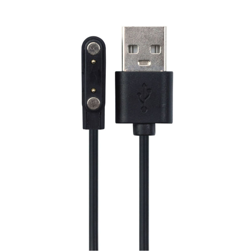 Universal children's smartwatch charging cable, smart bracelet, watch juicer, 4-contact 2-pin magnetic data cable Item Picture