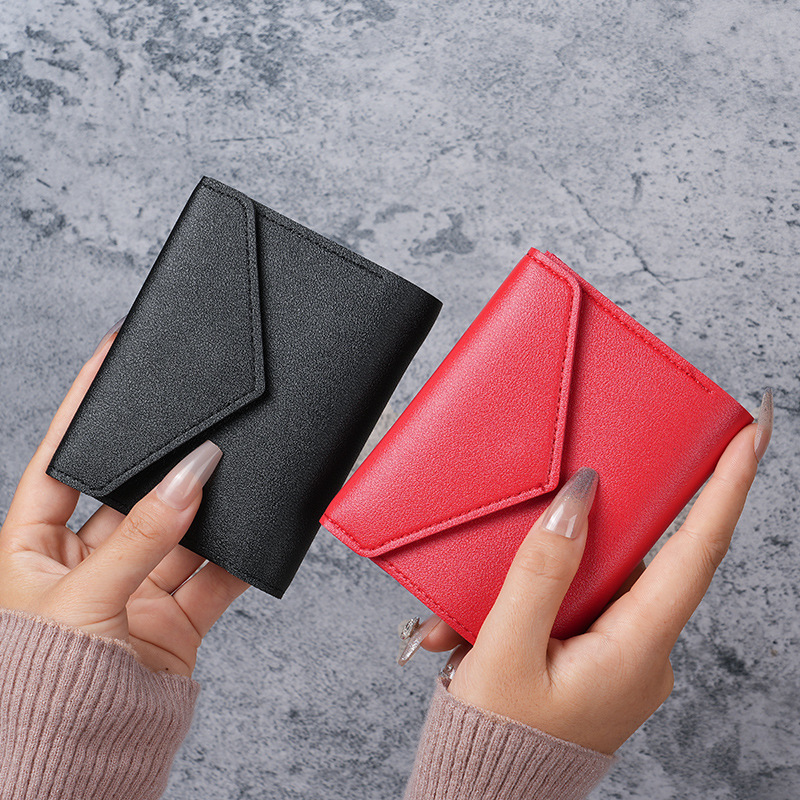 The new women's wallet is fashionable and simple, with a 30% discount. It is a short wallet with multiple compartments and multi-functional coin purse Specification drawing