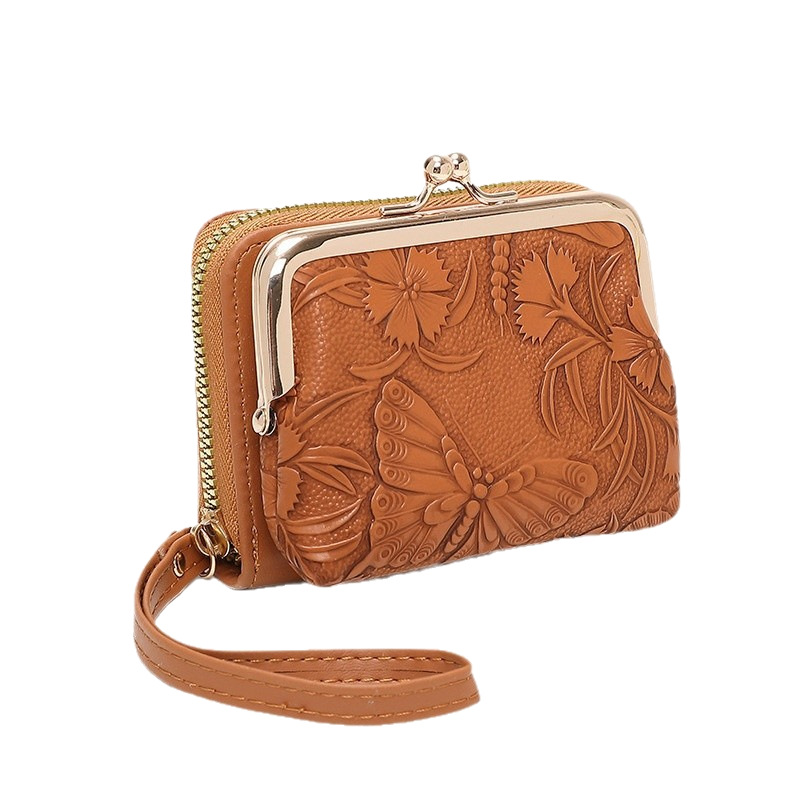 New women's short wallet, trendy printed multi-slot card case, coin purse, cross-border detachable dual-purpose organ case Item Picture