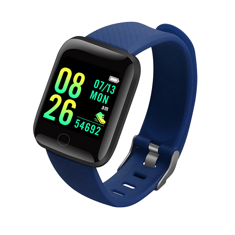 116plus Smart Bracelet: Student Silent Vibration Alarm Clock, Fitness bracelet, step-counting Bluetooth, Heart Rate and Blood Pressure bracelet Item Picture