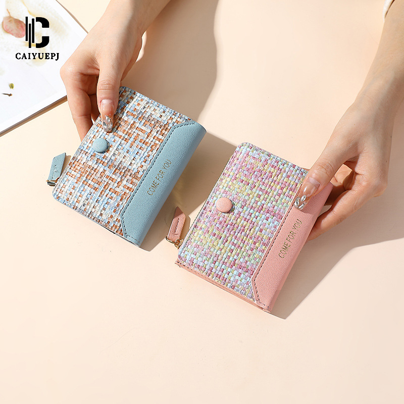 A new cross-border best-selling women's wallet, a fashionable short card bag, at 20% off details Picture