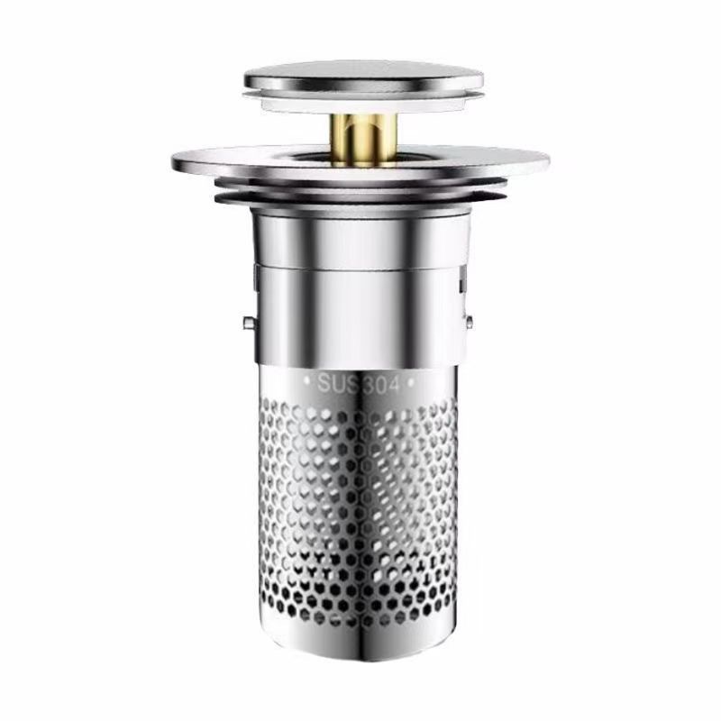 Washbasin leakage plug, bouncing core, washbasin sink drain, hair filter, anti-odor, universal press type Application Scenario