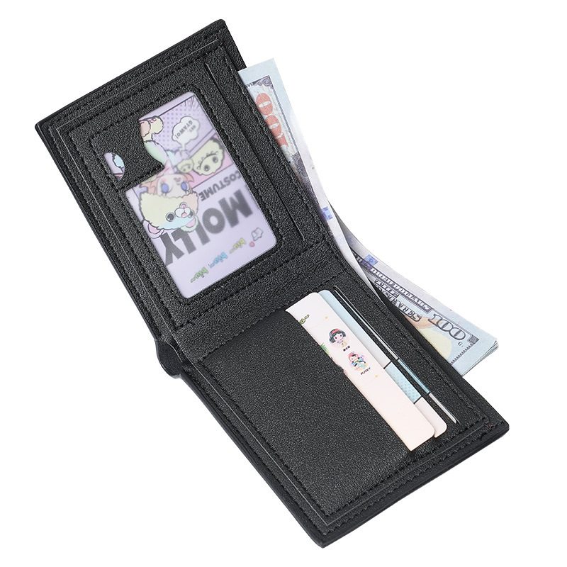 Men's wallets, business casual short leather wallets, cross-border bestsellers, wholesale in stock, casual short leather bags wholesale details Picture