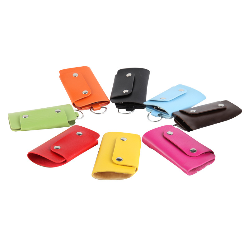 Hot-selling color button key cases, PU key cases, sales gifts, key case LOGO, key cases Item Picture