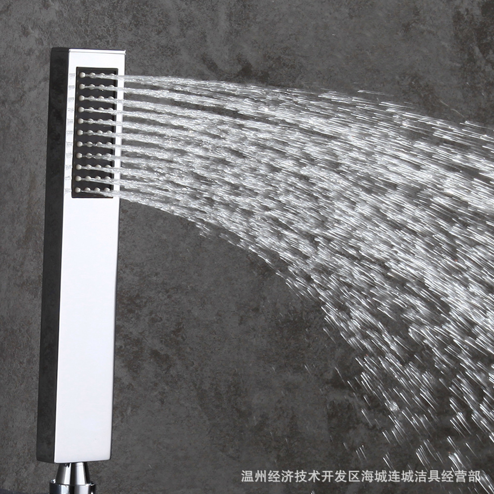 Cross-border American-style bathroom stainless steel hand-held square shower head, pressurized shower head, showerhead, Amazon Specification drawing