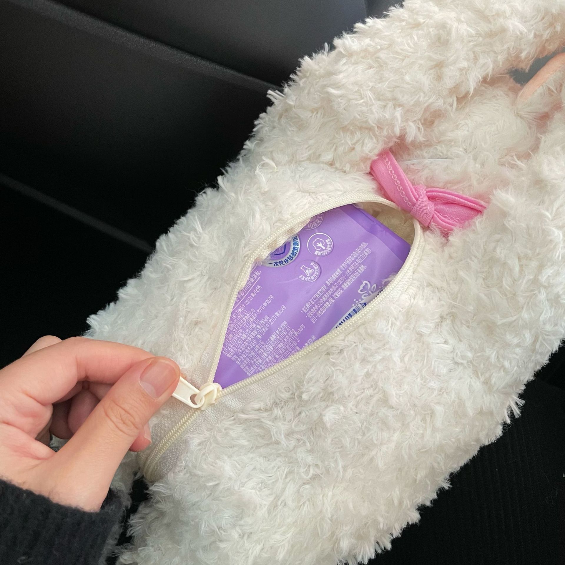 2024 New model West High Ground Puppy Car armrest Box Tissue Box Hanging car Tissue doll Application Scenario